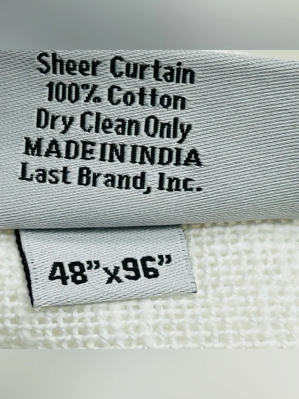 NWOT QUINCE Set Of 2 48x96 Cotton Sheer Curtains White 1113